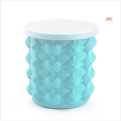 Cubo Portátil para Moldes de Hielo de Silicona