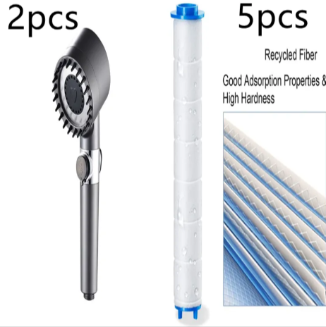 Cabezal de Ducha de Alta Presión de 3 Modos – Grifo Portátil de Lluvia con Filtro