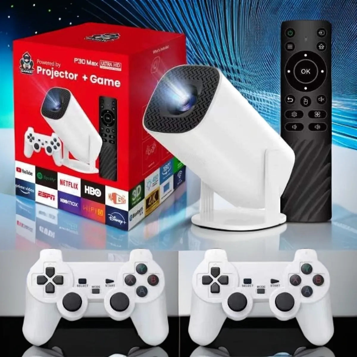 Proyector de Juegos HD 4K Nítido y Suave