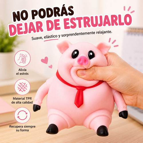 Cerdito Antiestrés Estrujable 👊🐷