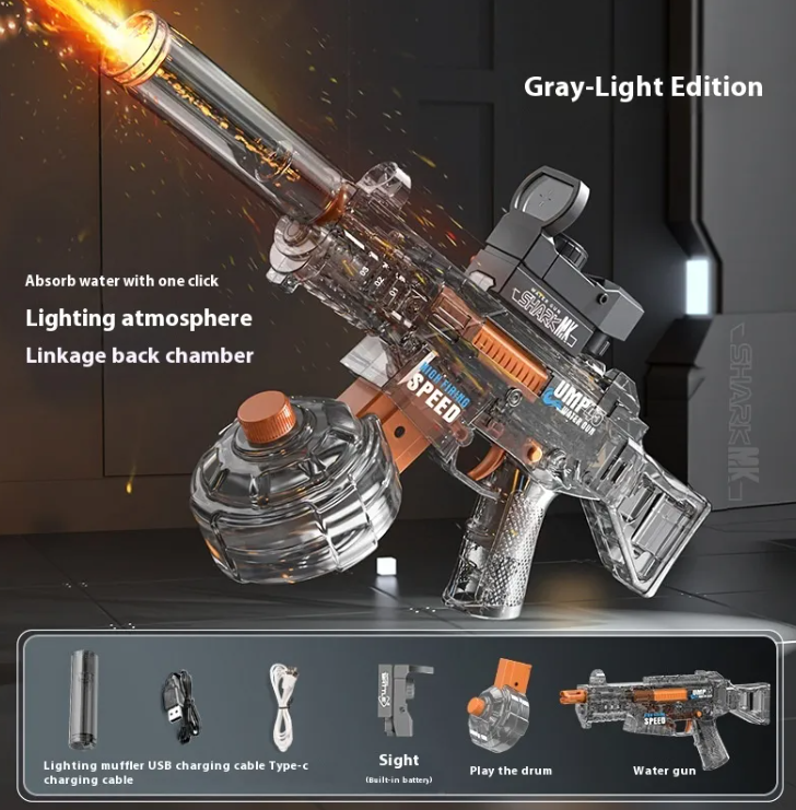 Pistola de Agua Eléctrica UMP45 Light de Gran Capacidad