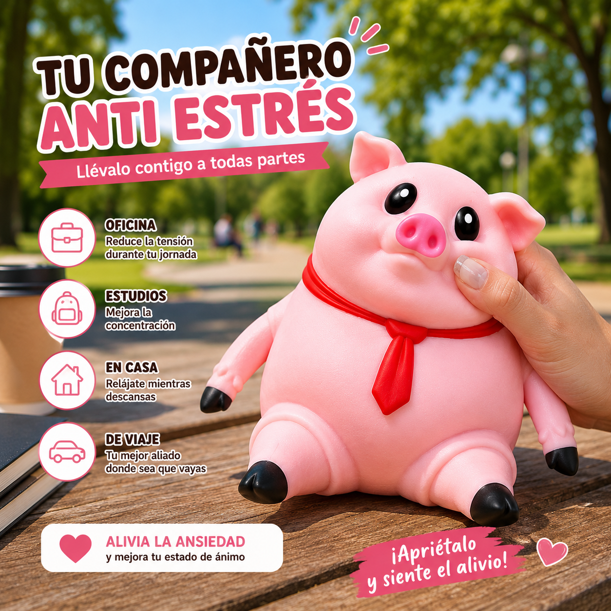 Cerdito Antiestrés Estrujable 👊🐷