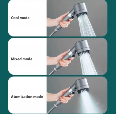 Cabezal de Ducha de Alta Presión de 3 Modos – Grifo Portátil de Lluvia con Filtro