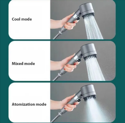 Cabezal de Ducha de Alta Presión de 3 Modos – Grifo Portátil de Lluvia con Filtro