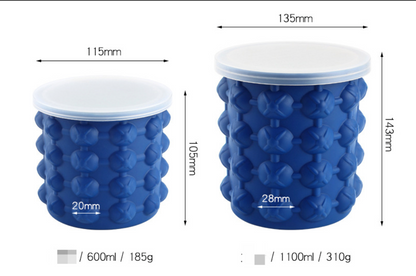 Cubo Portátil para Moldes de Hielo de Silicona