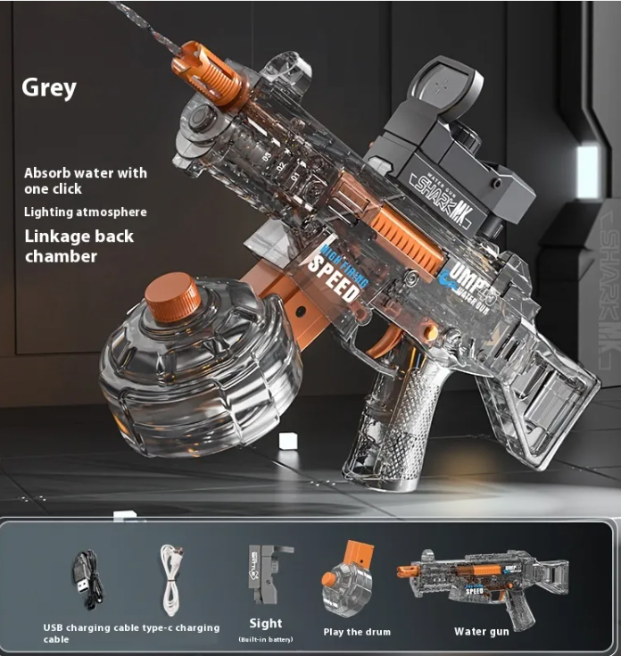 Pistola de Agua Eléctrica UMP45 Light de Gran Capacidad