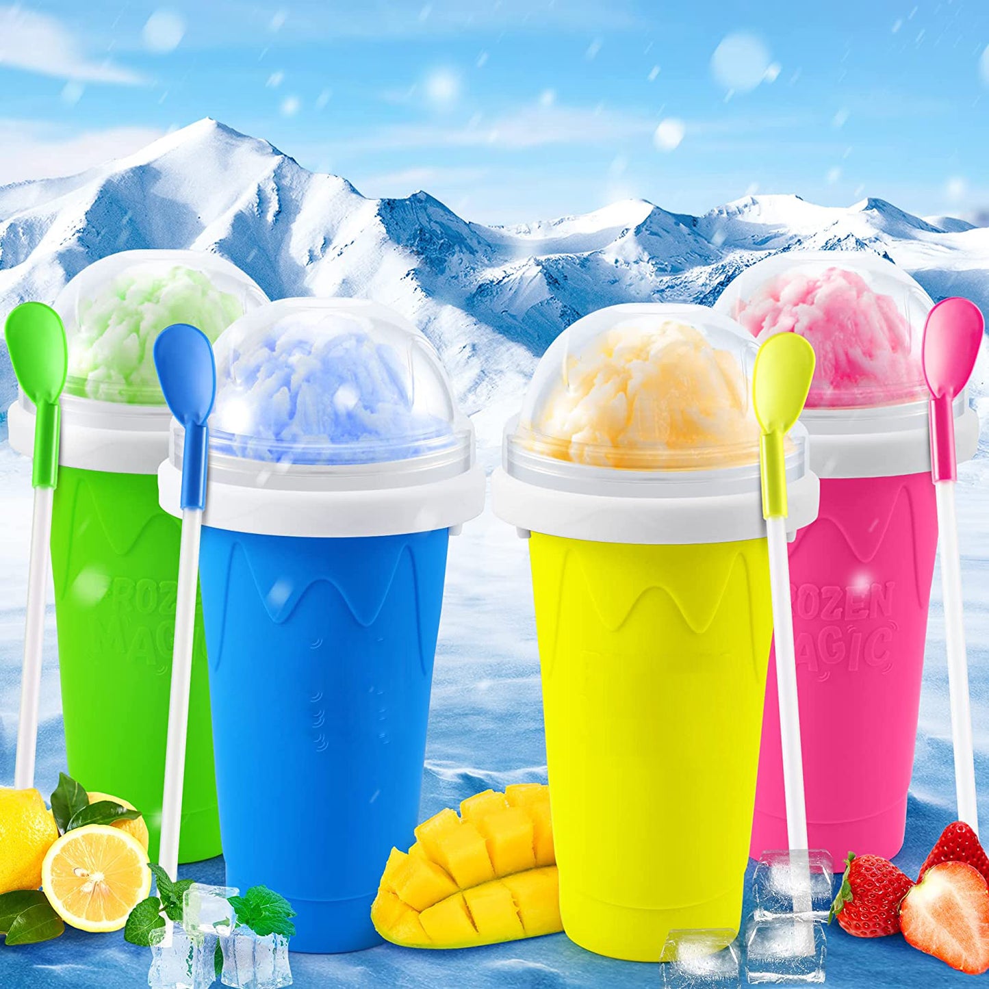 Copa Exprimidora para Hacer Helado de Silicona de Congelación Rápida