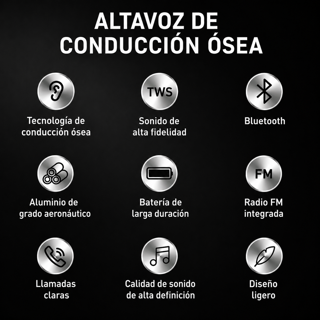 Altavoz Bluetooth de Conducción Ósea