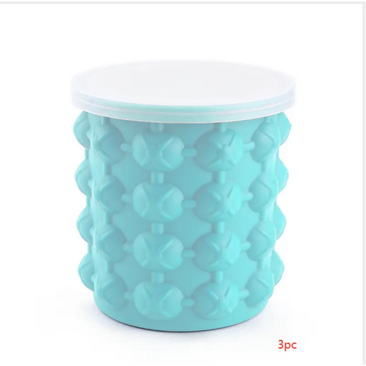 Cubo Portátil para Moldes de Hielo de Silicona