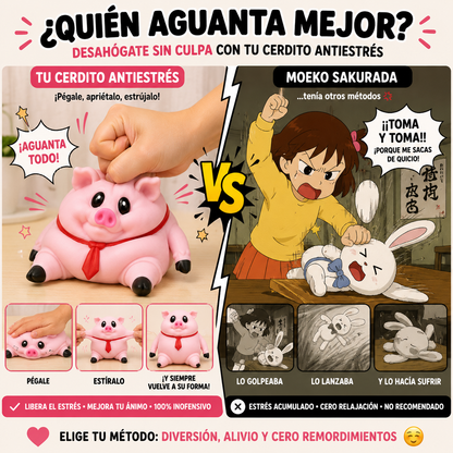 Cerdito Antiestrés Estrujable 👊🐷
