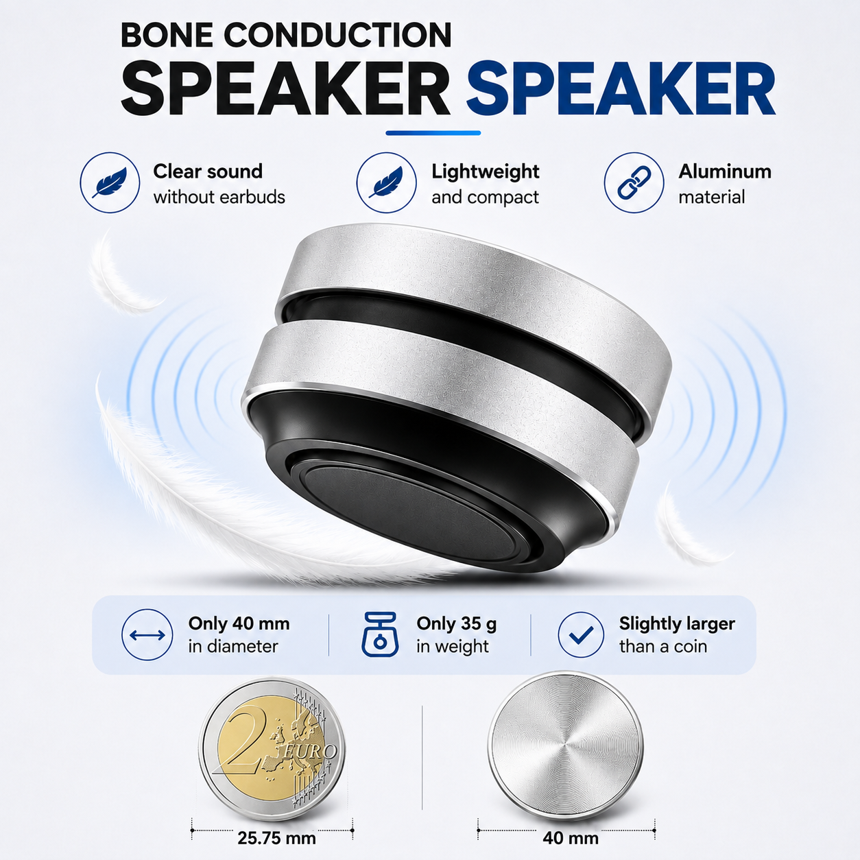 Altavoz Bluetooth de Conducción Ósea